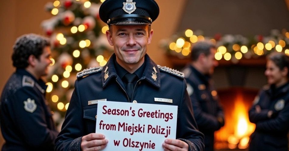 zdjęcie: Komendant Miejskiej Policji w Olsztynie składa życzenia świąteczne / TM/ przykładowa ilustracja
