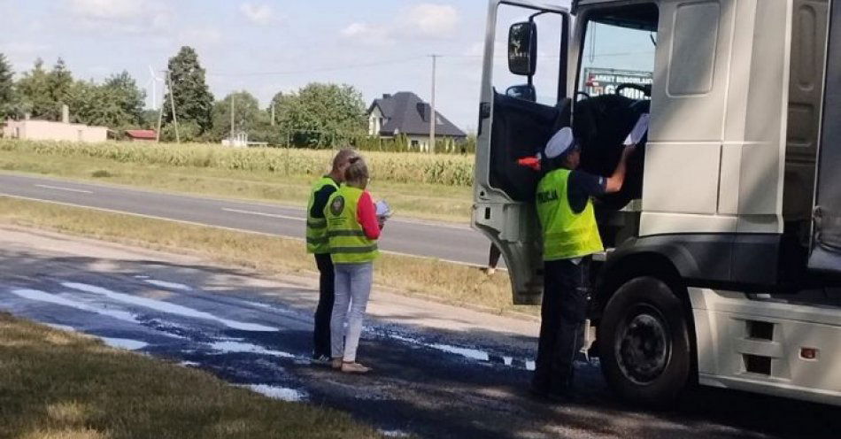 zdjęcie: Radziejowscy policjanci i inspektorzy ochrony środowiska kontrolowali przewożone towary / fot. KPP w Radziejowie