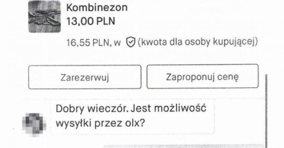 zdjęcie: Oszustwo podczas sprzedaży dziecięcych ubranek / fot. KMP Zamość