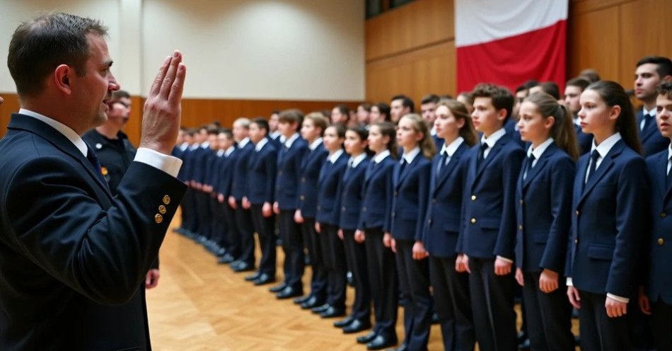 zdjęcie: Uroczyste ślubowanie klas mundurowych w Komornicy / TM/ przykładowa ilustracja