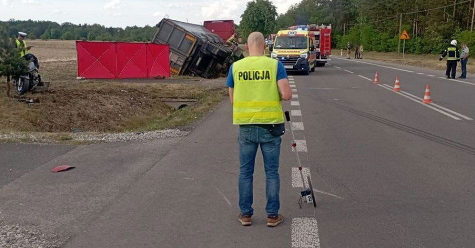 zdjęcie: Motocyklista zginął w wypadku w Chabielicach / fot. KPP w Bełchatowie