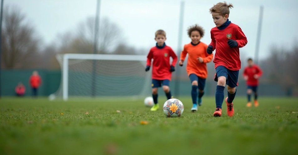zdjęcie: Lechia Gdańsk rozwija akademię młodzieżową we współpracy z Pruszczem Gdańskim / Młodzi zawodnicy na treningu footballowym /TMAI