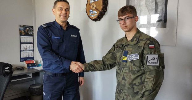 Jakub jeden z wygranych  turnieju "Możesz zostać Komendantem" gościł w naszej jednostce, na Szymona czekamy