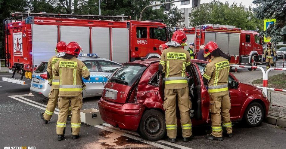 zdjęcie: Wolsztyn - Kolizja na skrzyżowaniu / fot. KPP Wolsztyn