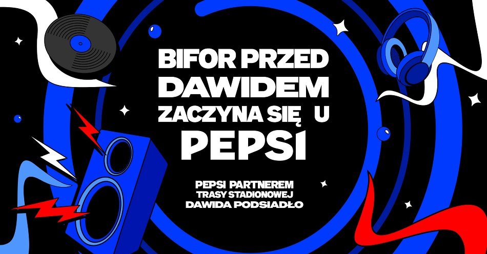 zdjęcie: Niezapomniane emocje podczas stadionowej trasy Dawida Podsiadło wspólnie z Pepsi. Marka oficjalnym partnerem trasy / fot. nadesłane