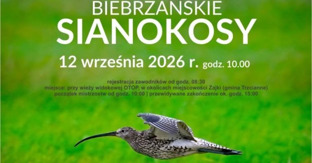 Biebrzański Park Narodowy oraz Gmina Trzcianne zapraszają 12 września 2026 r. na XXI Mistrzostwa Świata w Koszeniu Bagiennych Łąk dla Przyrody Biebrzańskie Sianokosy.