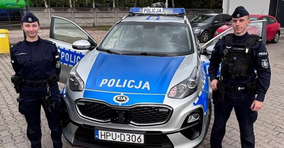 zdjęcie: Buk - Szybka reakcja policjantów uratowała życie 21 - latka / fot. KMP w Poznaniu