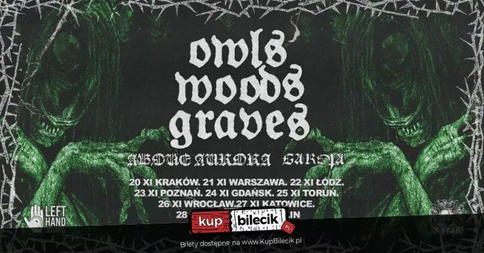 zdjęcie: koncert Owls Woods Graves, Above Aurora, Garota / kupbilecik24.pl / koncert Owls Woods Graves, Above Aurora, Garota