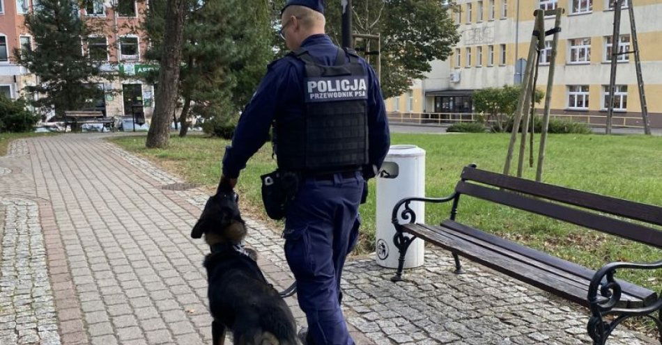 zdjęcie: Przewodnik psa zatrzymał poszukiwanego podczas spaceru / fot. KPP w Łobzie