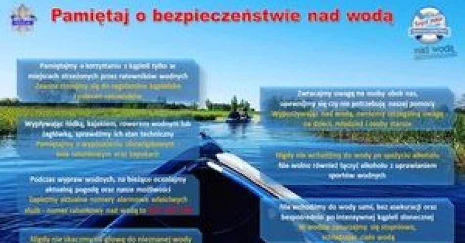 zdjęcie: Apelujemy o rozsądek podczas przebywania nad wodą! / fot. KPP w Gołdapi