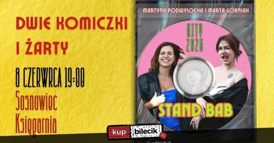 zdjęcie: STAND BAB czyli dwie komiczki i żarty / kupbilecik24.pl / STAND BAB czyli dwie komiczki i żarty