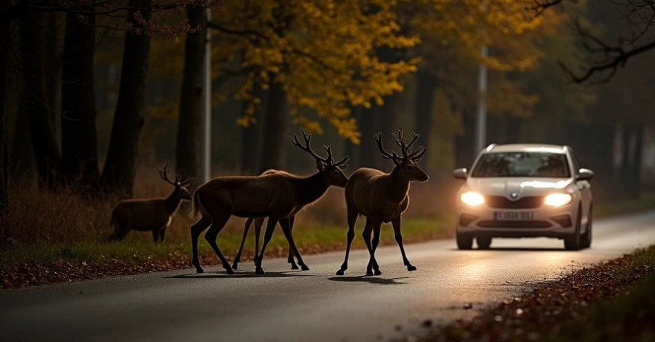 zdjęcie: Uwaga zwierzęta dzikie na drogach Poręby / TM/ przykładowa ilustracja