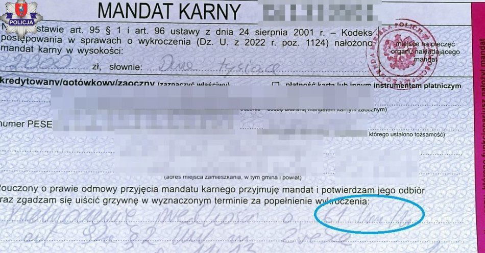 zdjęcie: Ponieśli konsekwencje przekroczenia prędkości w terenie zabudowanym o ponad 50 km/h / fot. KMP Zamość