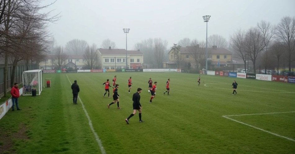 zdjęcie: Pogoń Góra walczy o utrzymanie w klasie okręgowej / Mecz piłki nożnej na lokalnym boisku