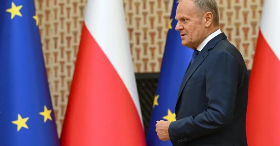 zdjęcie: Tusk: opodatkowanie nadzwyczajnych zysków firm paliwowych miało służyć obniżce cen na stacjach / Warszawa, 05.08.2026. Premier Donald Tusk podczas konferencji prasowej w Kancelarii Prezesa Rady Ministrów w Warszawie, 5 bm. (sko) PAP/Radek Pietruszka