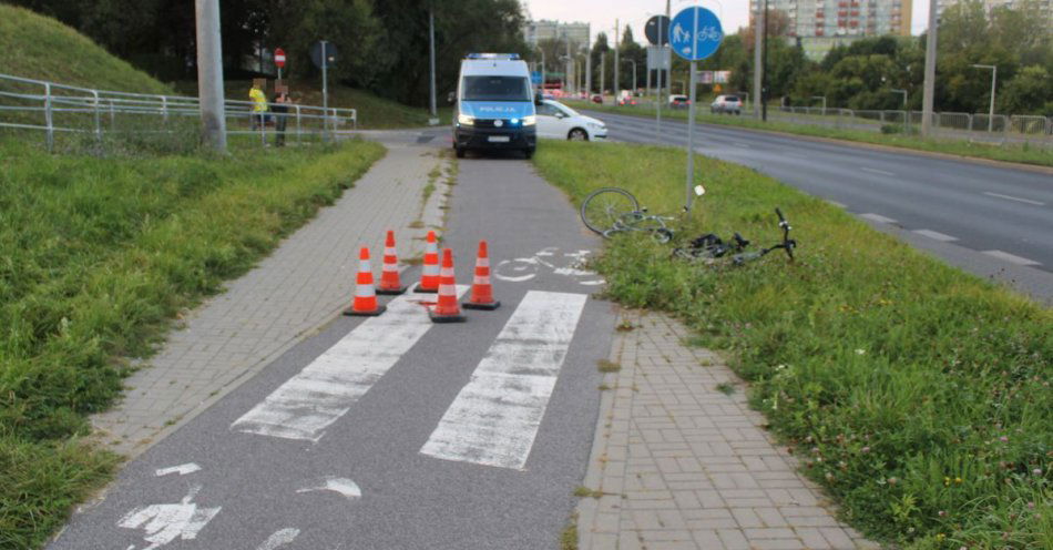 zdjęcie: Wypadek na ścieżce rowerowej / fot. KMP Lublin