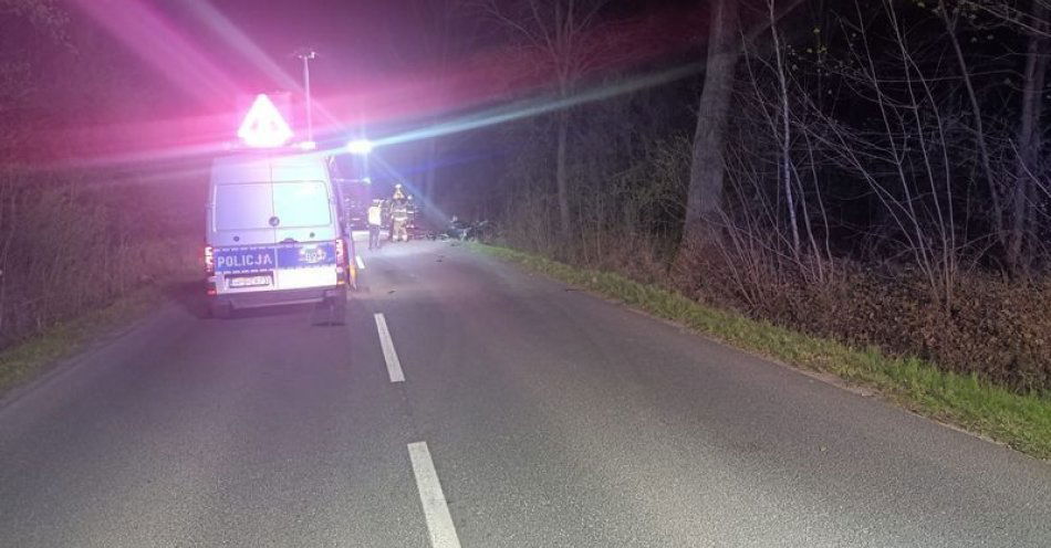 zdjęcie: Tragiczny wypadek na drodze Lubin Rudna dwie ofiary / fot. KPP w Lubinie