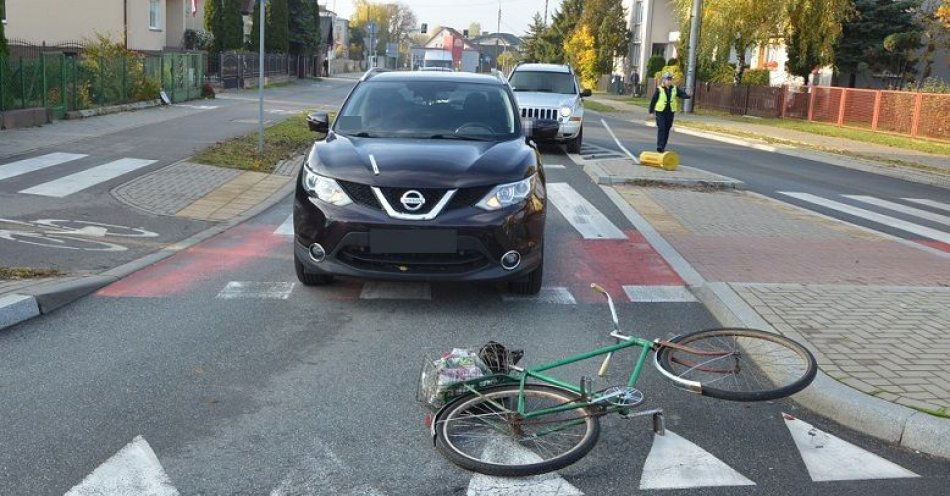zdjęcie: Wypadek na przejeździe dla rowerów / fot. KMP Biała Podlaska