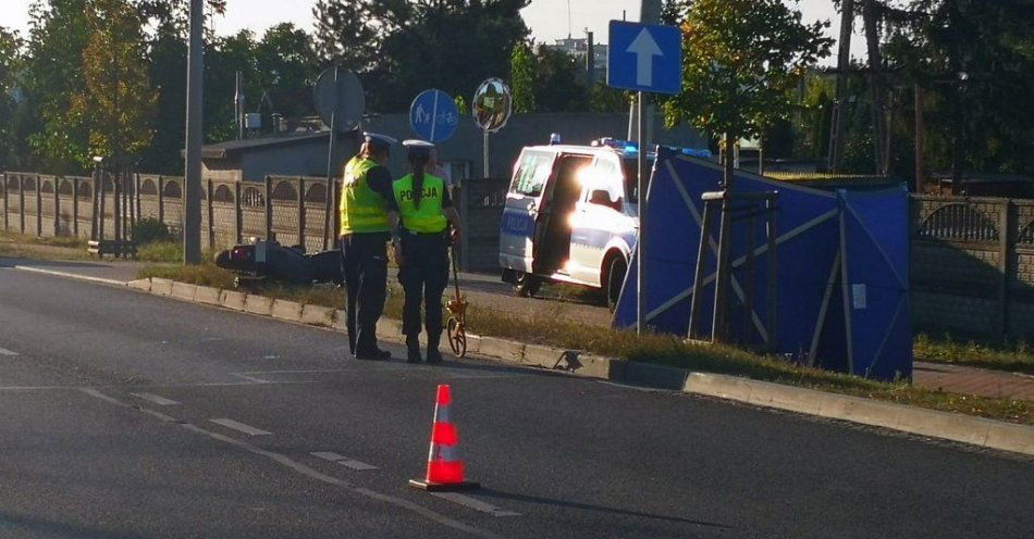 zdjęcie: Policjanci wyjaśniają okoliczności śmiertelnego wypadku motocyklisty / fot. KWP w Bydgoszczy