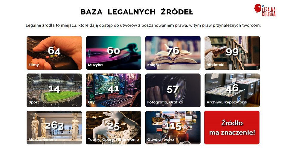 zdjęcie: BAZA LEGALNYCH ŹRÓDEŁ - Twój przewodnik po kulturze w sieci / fot. nadesłane