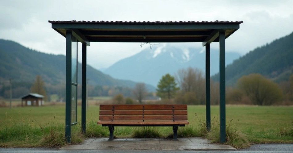 zdjęcie: Policjanci z Ustrzyk Dolnych odnaleźli 26-latka na przystanku / Przystanek komunikacyjny w Ustrzykach Dolnych /TMAI