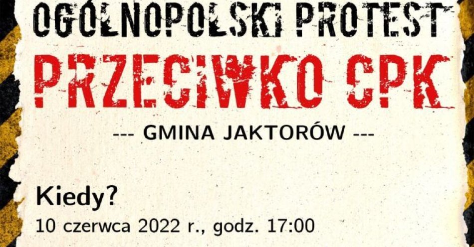 zdjęcie: Ogólnopolski protest przeciwko projektom CPK - Jaktorów / fot. nadesłane