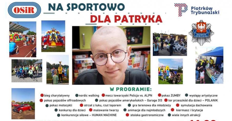 zdjęcie: Na sportowo dla Patryka – piknik charytatywny / fot. KMP w Piotrkowie Trybunalskim