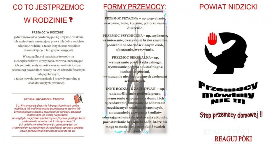 zdjęcie: Zatrzymać przemoc domową / fot. KPP w Nidzicy