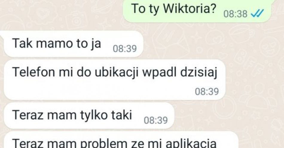zdjęcie: Mamo, telefon mi do ubikacji wpadł – to początek oszustwa! / fot. KPP w Ełku