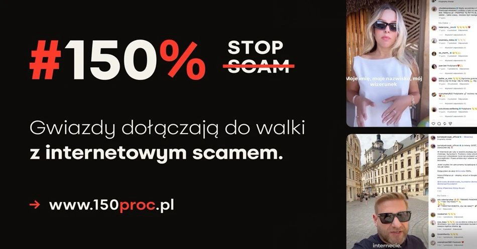 zdjęcie: Scam nie może się opłacać. Gwiazdy dołączają do walki z internetowym scamem. Apel Brzoski ma już kilkadziesiąt tysięcy głosów / fot. nadesłane