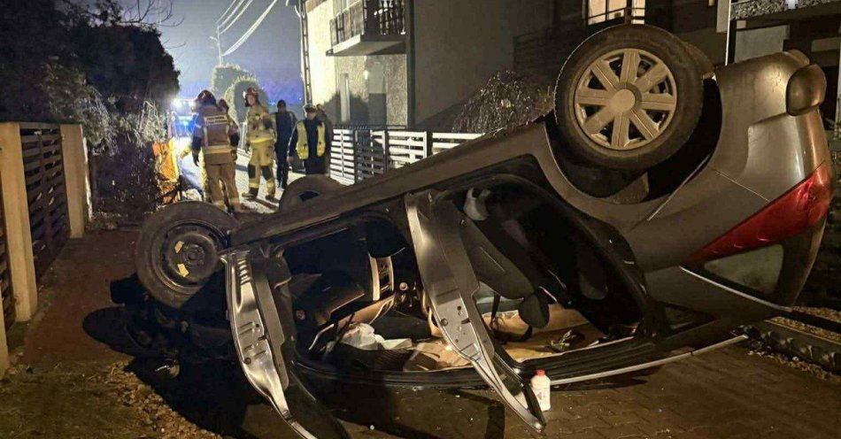 zdjęcie: Pies tropiący doprowadził policję do pijanego po dachowaniu / fot. KMP w Częstochowie