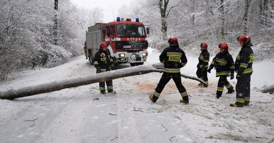 zdjęcie: Ponad 600 interwencji w związku z opadami śniegu / fot. PAP