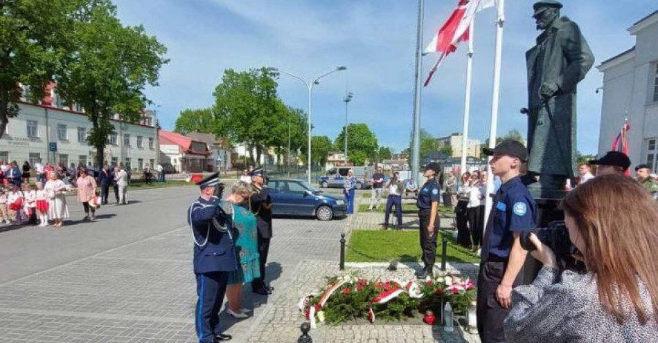 zdjęcie: Uroczyste obchody Święta Narodowego Trzeciego Maja / fot. KPP w Sierpcu