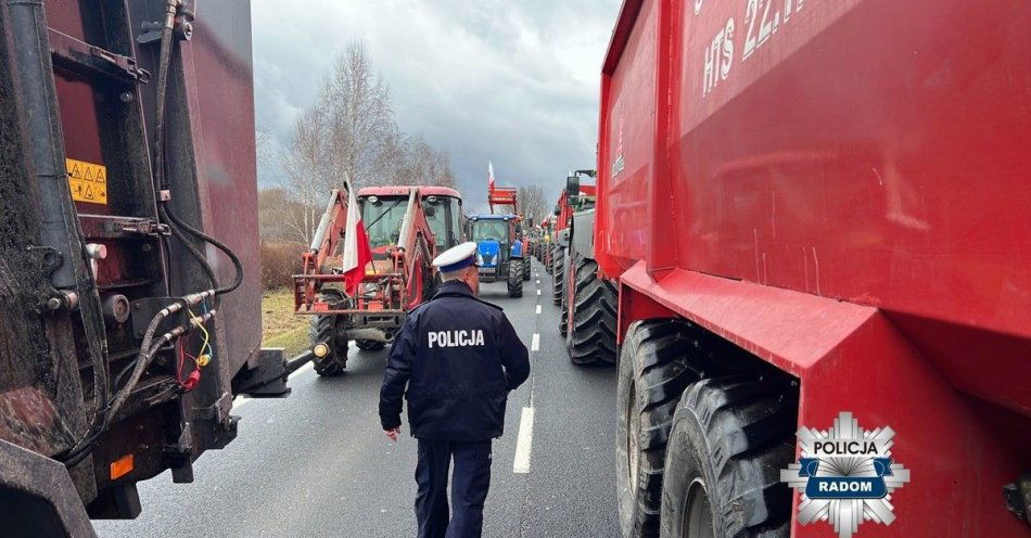 zdjęcie: Możliwe utrudnienia w ruchu w związku z planowanym protestem rolników w Radomiu / fot. KMP w Radomiu