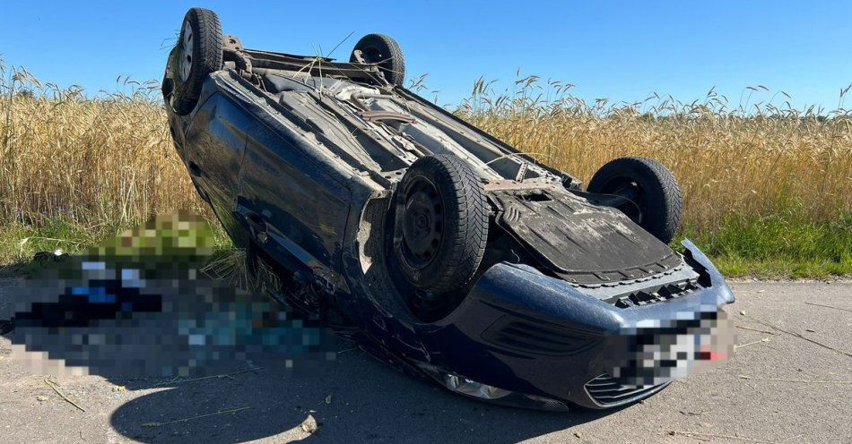 zdjęcie: Wypadek w miejscowości Wygnanka / fot. KPP Lubartów