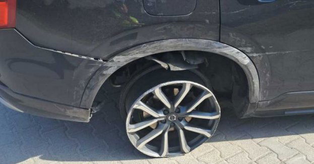 Pijana kobieta jechała na samych felgach