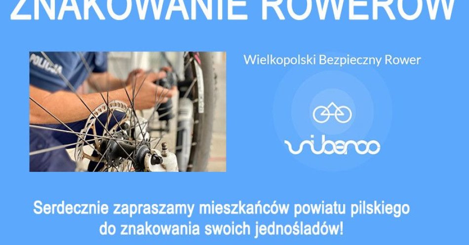 zdjęcie: Bezpłatne znakowanie rowerów w Pile 29 września / fot. KPP Piła