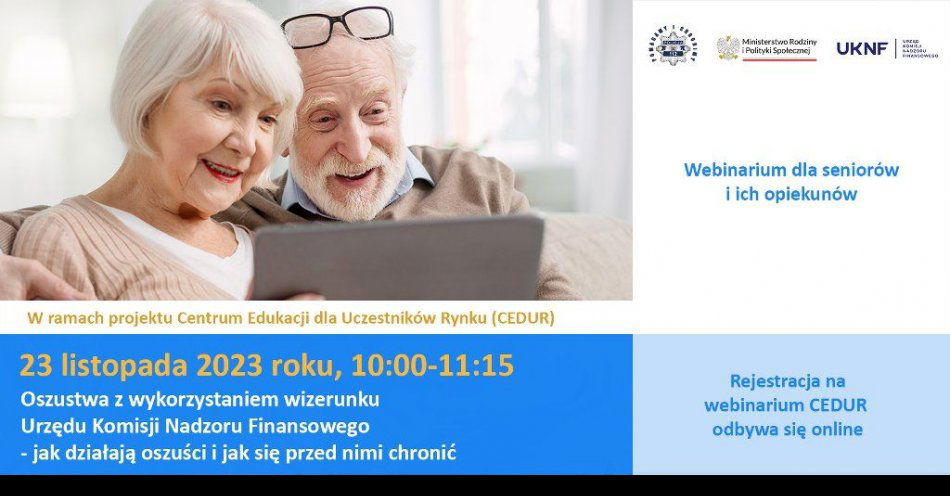 zdjęcie: Webinarium CEDUR Oszustwa z wykorzystaniem wizerunku Urzędu Komisji Nadzoru Finansowego - jak działają oszuści i jak się przed nimi chronić / fot. KPP Wolsztyn