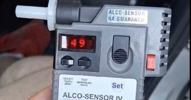Bez bieżnika, ale za to z promilami. 23-latek wpadł podczas kontroli