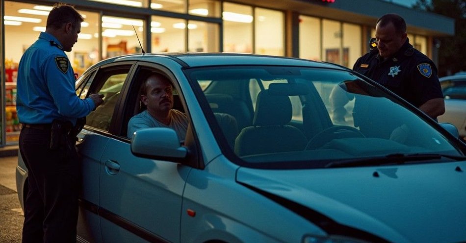 zdjęcie: Nietrzeźwy kierowca ujęty po uderzeniu w sklep / TM/ przykładowa ilustracja