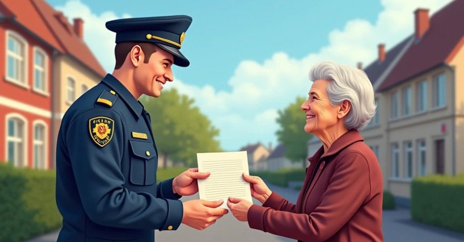 zdjęcie: Mieszkanka Niska dziękuje dzielnicowemu za pomoc / TM/ przykładowa ilustracja