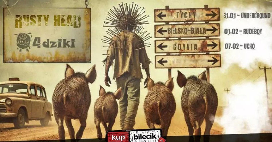 zdjęcie: Rusty Head & 4 Dziki BIELSKO-BIAŁA RudeBoy 19.09.2025 / kupbilecik24.pl / Rusty Head & 4 Dziki | BIELSKO-BIAŁA | RudeBoy | 19.09.2025