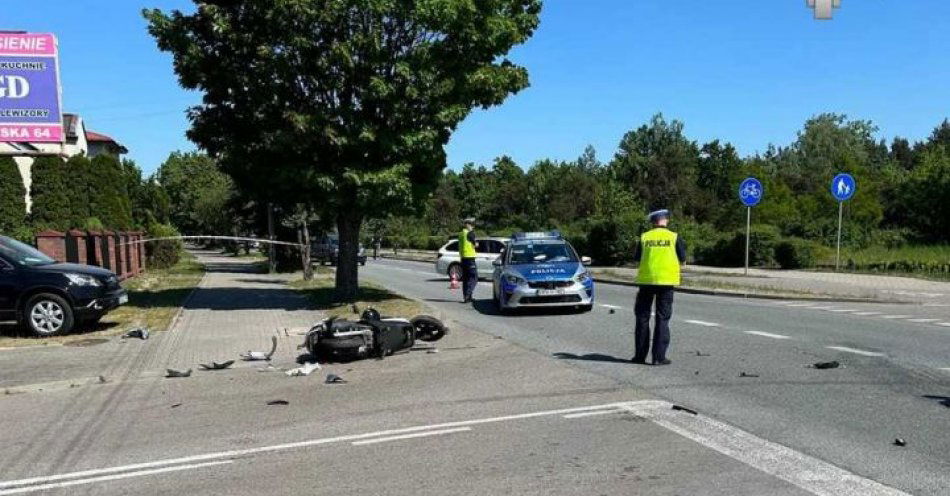 zdjęcie: Wypadek z udziałem motocyklisty! / fot. KPP w Białobrzegach
