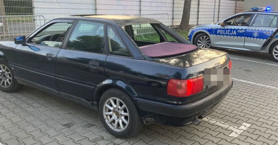 zdjęcie: Jechał Audi bez tylnej szyby / fot. KMP Lublin