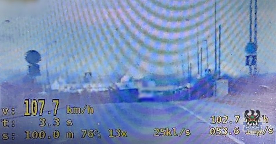 zdjęcie: Mieszkaniec powiatu wałbrzyskiego przekroczył dozwoloną prędkość o 57 km/h i stracił na kilka miesięcy prawo jazdy / fot. KMP w Wałbrzychu