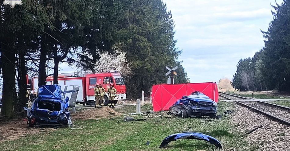 zdjęcie: Tragiczny wypadek na przejeździe kolejowym / fot. KMP Zamość