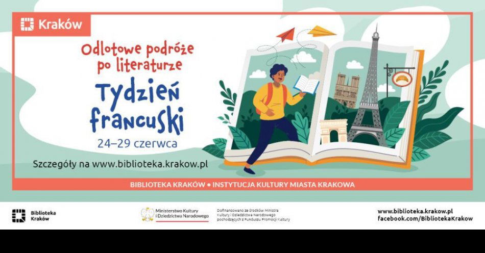 zdjęcie: Tydzień francuski i inne odlotowe podróże literackie w Bibliotece Kraków / fot. UM Kraków / Fot. Biblioteka Kraków