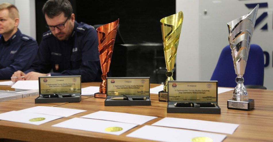 zdjęcie: Dyżurny z Limanowej na trzecim miejscu w wojewódzkim turnieju / fot. KMP w Limanowej