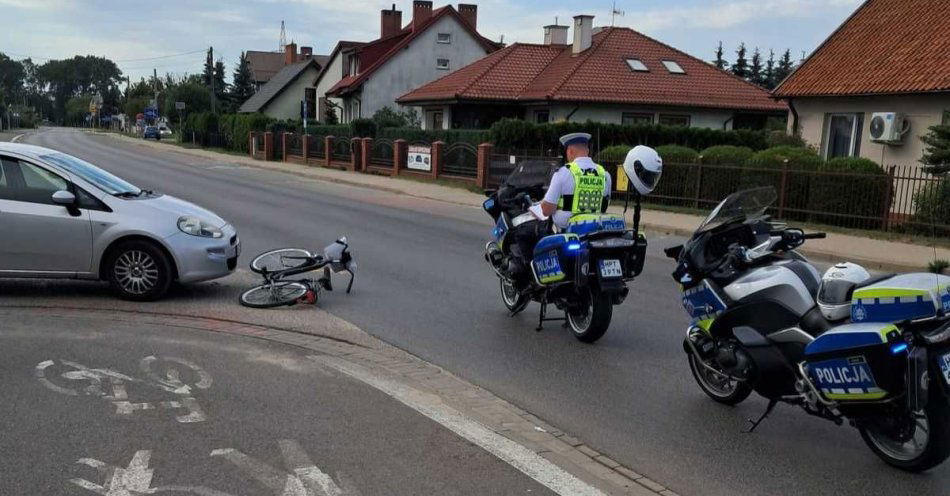 zdjęcie: Potrącenie 53-letniej rowerzystki na ul. Olsztyńskiej / fot. KPP w Nidzicy