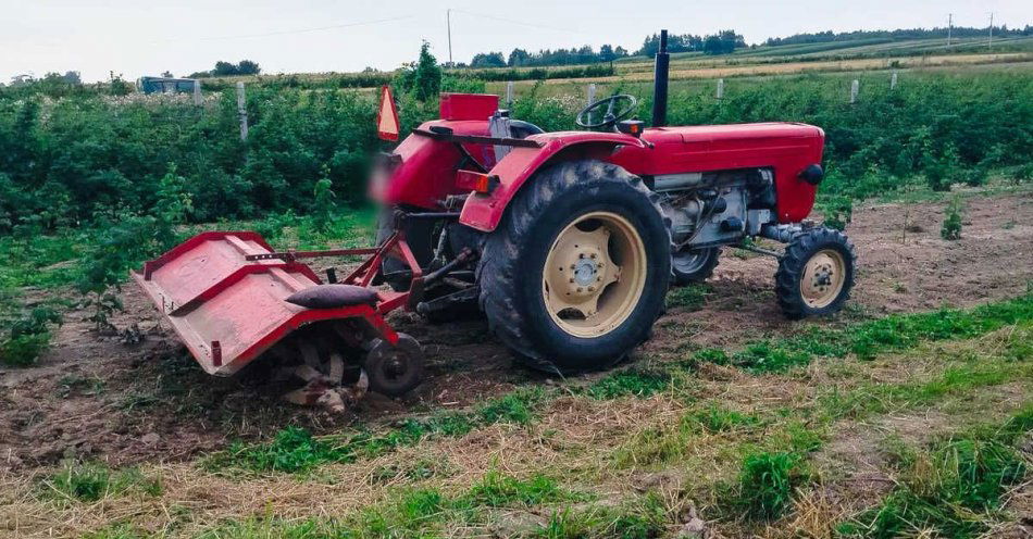 zdjęcie: Wypadek podczas prac polowych / fot. KPP Kraśnik